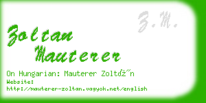 zoltan mauterer business card